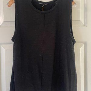 RAG & BONE JEANS SLEEVELESS NICOLE TOP BLACK SIZE L